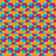 Image showing Seamless geometric triangles background. Mosaic. 