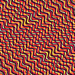 Image showing Wavy volume background. Pattern with optical illusion. 