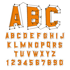 Image showing Alphabet set. 3d vector illustration. Design elements.