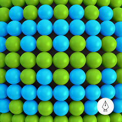 Image showing Abstract technology background with balls. Spheric pattern. 