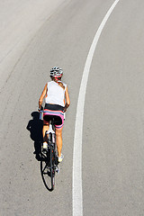 Image showing Woman Cyclist 