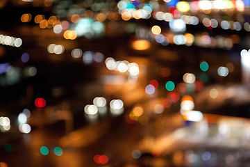 Image showing colorful bright lights on dark night background