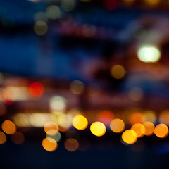 Image showing colorful bright lights on dark night background
