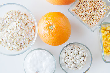 Image showing close up of food ingredients on table