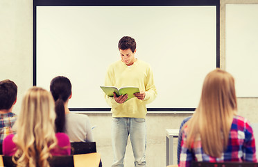 Image showing group of smiling students in classroom