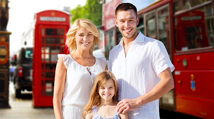 Image showing happy family over london city street