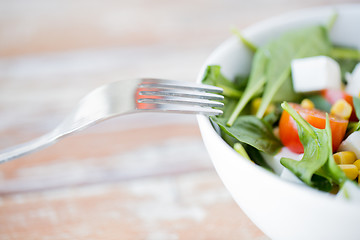 Image showing close up of vegetable salad bowl