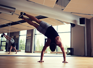 Image showing man exercising in gym