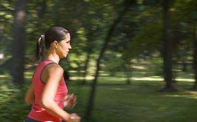 Image showing Girl running