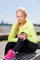 Image showing woman doing sports outdoors