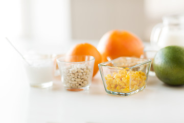 Image showing close up of food ingredients on table