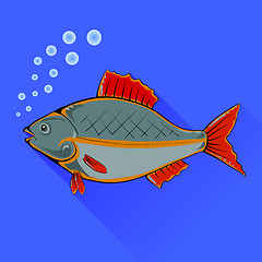 Image showing Fish With Red Fins