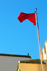 Image showing tunisia  in the blue sky  colour and battlements  wave