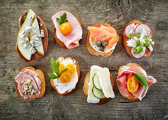 Image showing various bruschettas