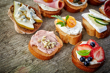 Image showing various bruschettas