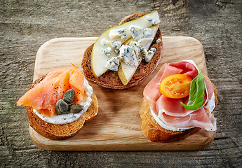 Image showing various bruschettas