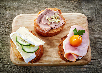 Image showing various bruschettas