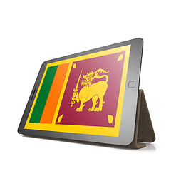 Image showing Tablet with Sri Lanka flag