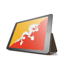 Image showing Tablet with Bhutan flag