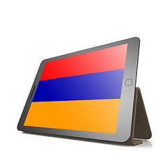 Image showing Tablet with Armenia flag