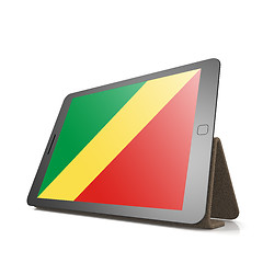 Image showing Tablet with Republic of the Congo flag