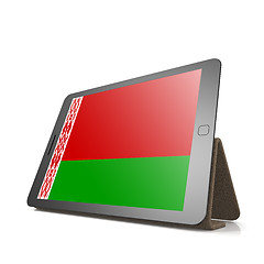 Image showing Tablet with Belarus flag