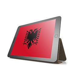 Image showing Tablet with Albania flag