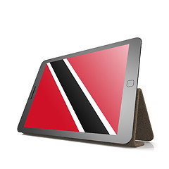 Image showing Tablet with Trinidad and Tobago flag