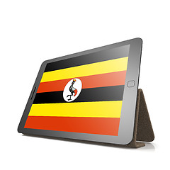 Image showing Tablet with Uganda flag