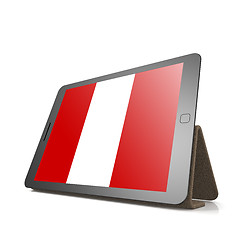 Image showing Tablet with Peru flag