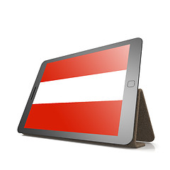 Image showing Tablet with Austria flag