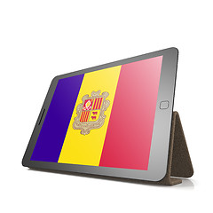 Image showing Tablet with Andorra flag