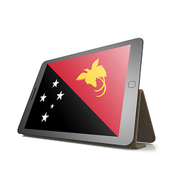 Image showing Tablet with Papua New Guinea flag