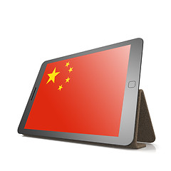 Image showing Tablet with People Republic of China flag