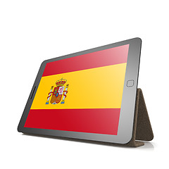 Image showing Tablet with Spain flag