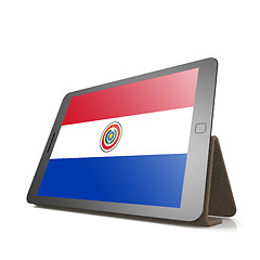 Image showing Tablet with Paraguay flag