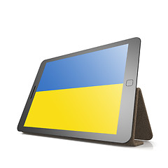 Image showing Tablet with Ukraine flag