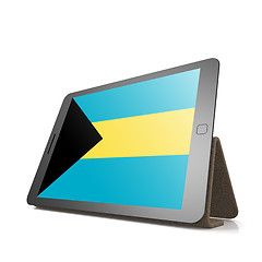 Image showing Tablet with Bahamas flag