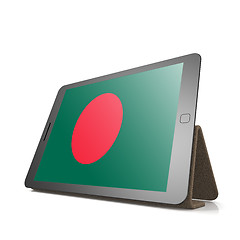 Image showing Tablet with Bangladesh flag