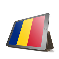 Image showing Tablet with Romania flag