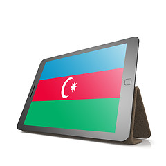 Image showing Tablet with Azerbaijan flag