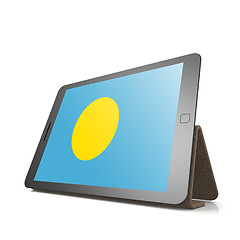 Image showing Tablet with Palau flag