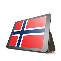 Image showing Tablet with Norway flag