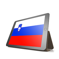 Image showing Tablet with Slovenia flag