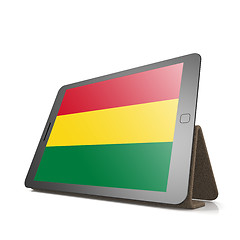 Image showing Tablet with Bolivia flag