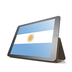 Image showing Tablet with Argentina flag