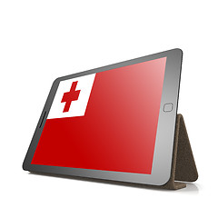 Image showing Tablet with Tonga flag