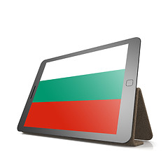 Image showing Tablet with Bulgaria flag