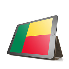 Image showing Tablet with Benin flag