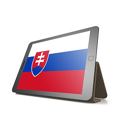 Image showing Tablet with Slovakia flag